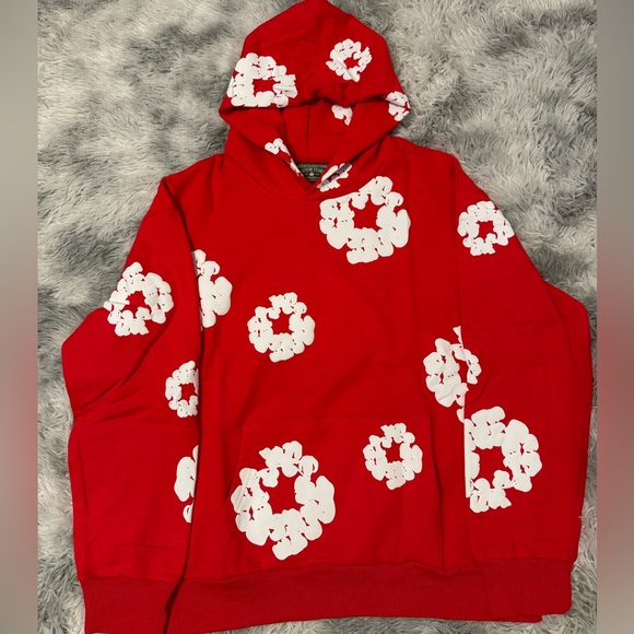 Denim Tears Other - Denim Tears The Cotton Wreath Red Pullover Hoodie Men’s Size Medium or Large